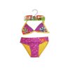 44 Costume da bagno a due pezzi per gatti Csacska per bambine - con top a triangolo - giallo - 104
