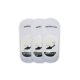 Șosete secrete unisex Pezzini din silicon - 3 perechi/pachet - șosete secrete din bumbac - alb - 43-46