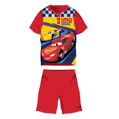 Nyári rövid ujjú gyerek pamut pizsama - Disney Verdák - piros - 98