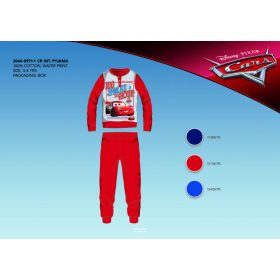   Téli pamut interlock gyerek pizsama - Disney Verdák - piros - 110