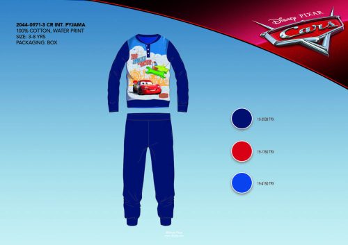 Téli pamut interlock gyerek pizsama - Disney Verdák - sötétkék - 116