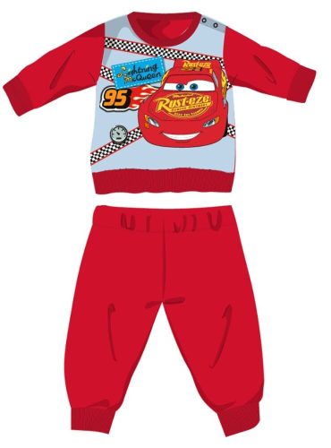 Disney Verdák téli pamut baba pizsama - interlock pizsama - piros - 86