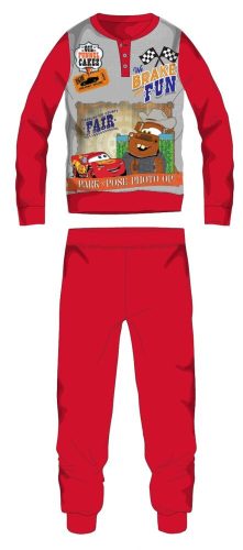 Disney Verdák téli vastag gyerek pizsama - pamut flanel pizsama - piros - 98