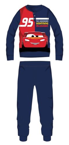 Zimné bavlnené detské pyžamo Disney Verdák - interlockové - s nápisom The legendárny blesk McQueen - tmavomodré - 98