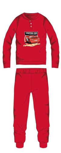 Disney Verdák téli pamut gyerek pizsama - interlock pizsama - piros - 104