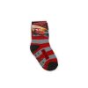 Non-slip children's ankle socks - Verdák - plush - red-grey - 23-26