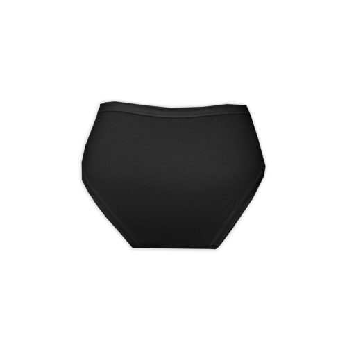 Fundă de damă - cu parte laterală groasă - decorată cu dantelă în faîn - negru - M