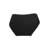Women's bottom - with thick side part - decorated with lace inserts at the front and waist - black - XL