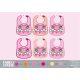 Bavete bebe Enrico Coveri 6 bucati/pachet - baveta bumbac 30 x 18 cm - roz