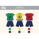 Enrico Coveri short-sleeved summer baby pajamas - 100% cotton pajamas - green-dark blue - 86