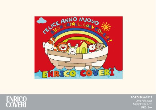 Coperta in pile per neonato Enrico Coveri - 90 x 120 cm - rossa