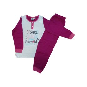 Hosszú ujjú pamut gyerek pizsama - Evidence - pink