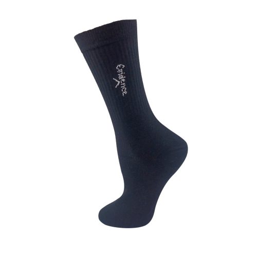 Evidence dünne Unisex-Sportsocken im 3er-Pack – Baumwollsocken – Schwarz – 39–42