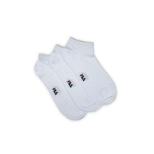 Calzini secret mercerizzati unisex Fila - 3 paia/confezione - calzini secret in cotone - bianco - 39-42