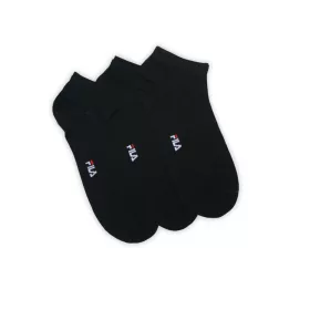   Fila Unisex-Merzerisierte Secret-Socken – 3 Paar/Packung – Secret-Socken aus Baumwolle – Schwarz – 39–42