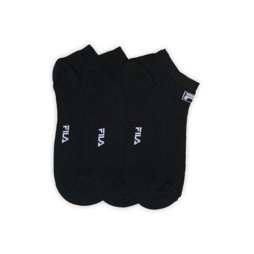 Șosete secrete unisex respirabile Fila - 3 perechi/pachet - șosete secrete din bumbac - negru - 35-38