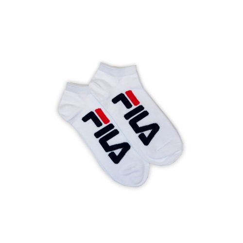 Calzini Fila unisex secret con scritta - 2 paia/confezione - calzini secret in cotone - bianco - 43-46