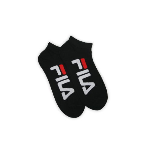 Calzini Fila unisex secret con scritta - 2 paia/confezione - calzini secret in cotone - nero - 39-42