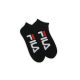 Calzini Fila unisex secret con scritta - 2 paia/confezione - calzini secret in cotone - nero - 39-42