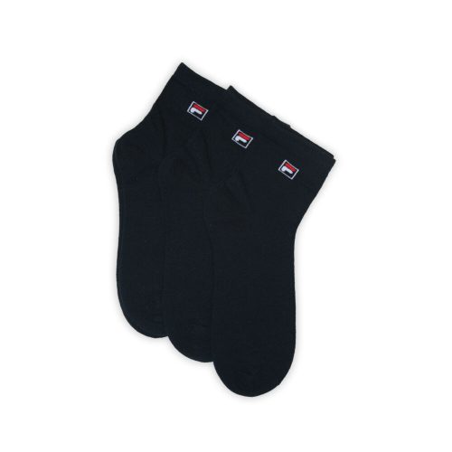Fila unisex pamut zokni - rövid állású zokni - 3 pár - fekete - 39-42