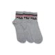 Șosete unisex din bumbac Fila - șosete scurte - picior cu nervuri - 3 perechi - gri - 43-46