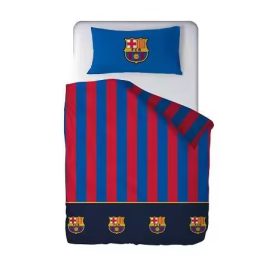  Posteľná súprava FC BARCELONA 100% bavlna, prehoz 210x270 + napínacia plachta 135x200+28 + obliečka na vankúš 45x155