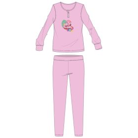 Flamingó téli pamut gyerek pizsama - interlock pizsama 