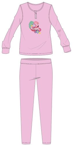 Flamingó téli pamut gyerek pizsama - interlock pizsama - világosrózsaszín - 104