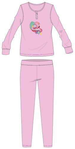 Flamingó téli pamut gyerek pizsama - interlock pizsama - világosrózsaszín - 110