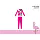 Flamingo tenké bavlněné dětské pyžamo - žerzejové pyžamo - růžové - 98