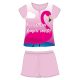Pigiama estivo per bambini a maniche corte Flamingo - pigiama in jersey di cotone - rosa chiaro - 110