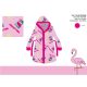 Flamingo microfiber hooded robe for children