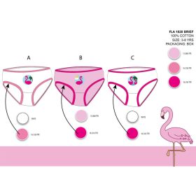 Flamingó kislány bugyi - 3 darabos pamut bugyi