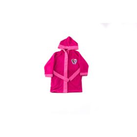   Gyerek köntös - Mikroszálas kapucnis - Jégvarázs - 98-104 - pink