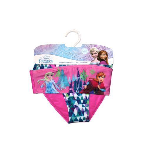 Costume da bagno in due pezzi Disney Frozen per ragazze - motivo a quadri - rosa chiaro - 122