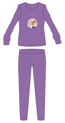 Disney Jégvarázs pamut flanel pizsama - téli vastag gyerek pizsama - lila - 98