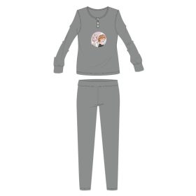   Disney Jégvarázs pamut flanel pizsama - téli vastag gyerek pizsama - szürke - 128