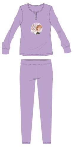 Disney Jégvarázs pamut flanel pizsama - téli vastag gyerek pizsama - világoslila - 104
