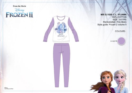Disney Jégvarázs gyerek jersey pizsama - pamut pizsama - lila - 122