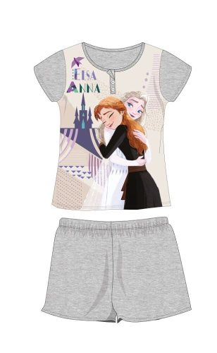 Disney Jégvarázs nyári rövid ujjú gyerek pizsama - pamut jersey pizsama - szürke - 104