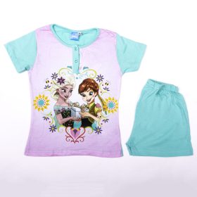   Rövid ujjú pamut gyerek pizsama - Jégvarázs - zöld - 110