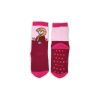 Non-slip children's ankle socks - Ice magic - plush - Anna pattern - burgundy-pink - 23-26