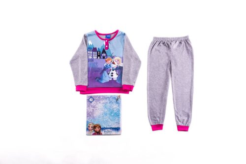 Jégvarázs gyerek pamut pizsama - interlock pizsama - szürke - 110