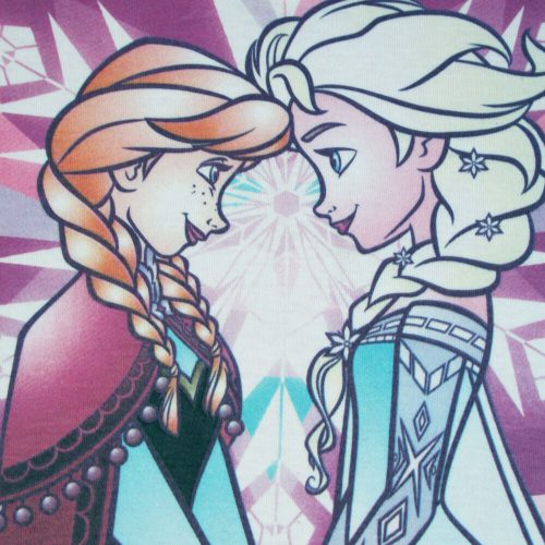 Téli pamut gyerek pizsama - Jégvarázs - pink - 98