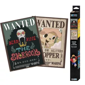   One Piece Set 2 plagáty Chibi 52x38cm Wanted Chopper and Brook