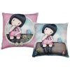 Cuscino Gorjuss, cuscino decorativo - 40x40 cm - azzurro-rosa
