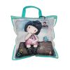 Cuscino Gorjuss, cuscino decorativo - 40x40 cm - azzurro-rosa