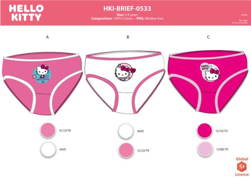 Dievčenské nohavičky Hello Kitty - 3-dielne bavlnené nohavičky
