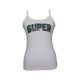 Women's two-piece cotton sports underwear set - sports panties-spaghetti strap top - light pink - S