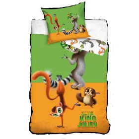   Sada prikrývok na posteľ Madagaskar KING JULIAN 140X200+70X90